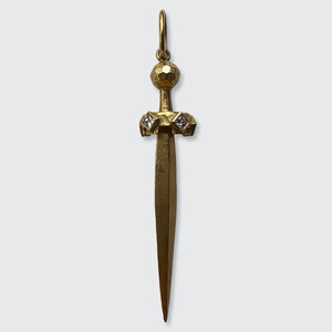 Vintage Gold Sword Pendant, Cathy Waterman