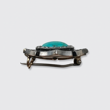 Load image into Gallery viewer, Victorian Turquoise &amp; Diamond Brooch