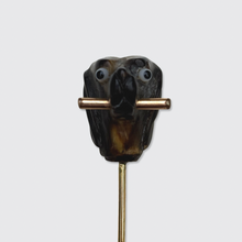 Load image into Gallery viewer, Antique Wooden Fetching Dog Stickpin