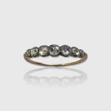 Load image into Gallery viewer, Georgian Seven Stone Rose-Cut Diamond Half Hoop Ring
