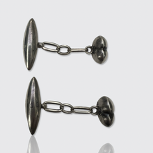 Load image into Gallery viewer, Victorian Silver Heart-Shaped Cufflinks in Box, 1887