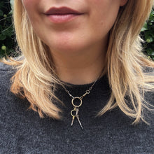 Load image into Gallery viewer, Two Antique Watch Key Pendants, including a Pistol