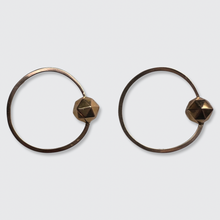Load image into Gallery viewer, Victorian French Hoop Earrings with Rhombic Details