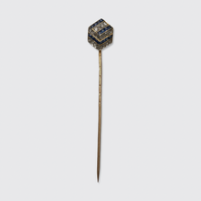 Load image into Gallery viewer, Art Deco Sapphire &amp; Diamond Cube Stickpin