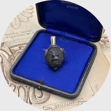 Load image into Gallery viewer, 19th Century Carved Coconut Portrait Perfume Flask Pendant