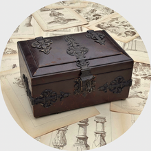 Load image into Gallery viewer, Large Antique Neo-Gothic Jewellery Box with Key