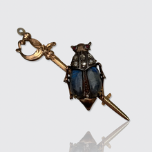 Load image into Gallery viewer, Victorian Labradorite Bug Brooch