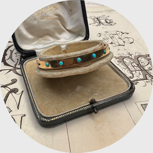 Victorian Turquoise Line Bracelet