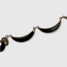 Load image into Gallery viewer, 19th Century Gold &amp; Onyx Lavalier Necklace, Vatican Workshop