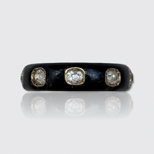 Load image into Gallery viewer, Victorian Diamond &amp; Enamel Eternity Ring