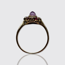Load image into Gallery viewer, Amethyst, Ruby &amp; Diamond Cluster Ring