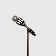 Load image into Gallery viewer, Antique Pearl &amp; Diamond Cooked Egg Stickpin