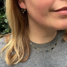 Load image into Gallery viewer, 19th Century Gold &amp; Onyx Earrings, Vatican Workshop