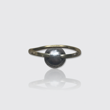 Load image into Gallery viewer, Antique Silver and Diamond Bouton Pearl Ring