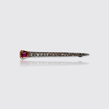 Load image into Gallery viewer, Art Deco Ruby &amp; Diamond Lucky Nail Brooch