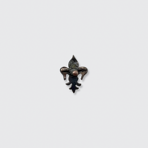 Ruby & Diamond Fleur de Lis Earring, Stickpin Conversion