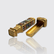 Load image into Gallery viewer, 19th Century Enameled Wax Seals Etui with Fourteen Double-Sided Seals