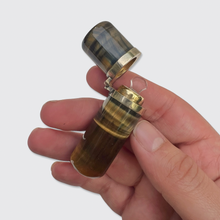 Load image into Gallery viewer, Edwardian Tiger&#39;s Eye Perfume Bottle