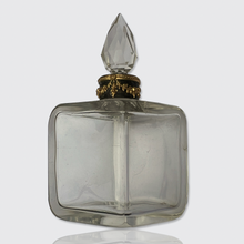 Load image into Gallery viewer, Antique French Perfume Bottles Set in Brass Holder