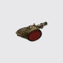 Load image into Gallery viewer, Antique Brass &amp; Carnelian Eagle Watch Key Pendant