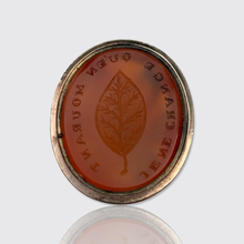 Load image into Gallery viewer, 19th Century Carnelian Intaglio Fob Seal 'Je ne change qu'en mourant'