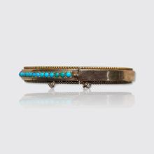 Load image into Gallery viewer, Victorian 18k Gold Turquoise Bracelet