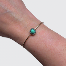 Load image into Gallery viewer, Belle Epoque Turquoise &amp; Diamond Hook Closure Bangle