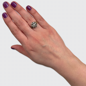 Georgian Rose-Cut Diamond Cluster Ring