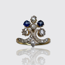 Load image into Gallery viewer, Belle Epoque Sapphire &amp; Diamond Tiara Ring