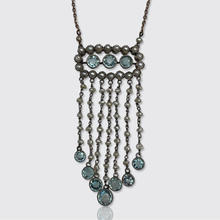 Load image into Gallery viewer, Belle Epoque Aquamarine &amp; Pearl Fringe Lavalier Necklace