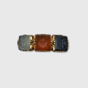 Georgian Hardstone 'Hope, Love & Faith' Ring