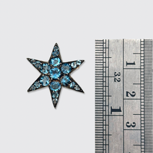 Load image into Gallery viewer, 19th Century Small Blue Paste Star Brooch