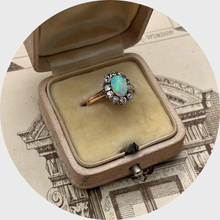 Load image into Gallery viewer, 19th Century Opal &amp; Diamond Cluster Ring