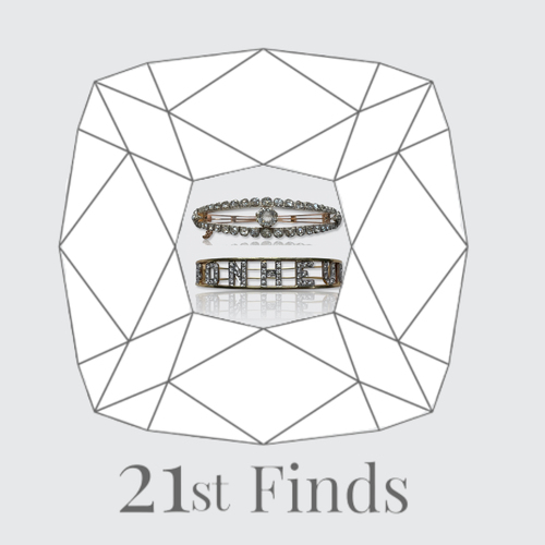 Reserved for J, Payment 1/6: Paste & Diamond Bracelet and ‘Bonheur' Bracelet