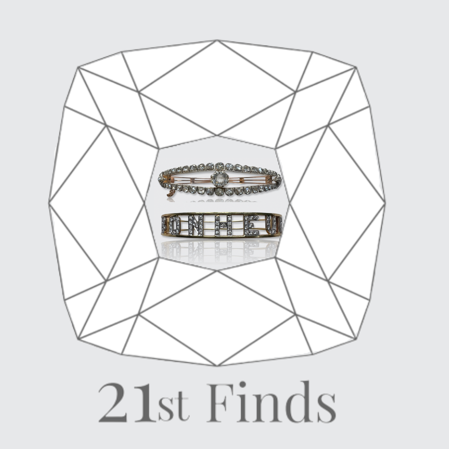 Reserved for J, Payment 1/6: Paste & Diamond Bracelet and ‘Bonheur' Bracelet