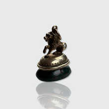 Load image into Gallery viewer, Victorian Lion &amp; Bloodstone Fob Pendant