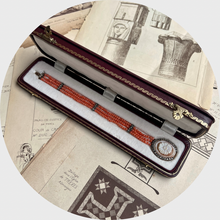 Load image into Gallery viewer, Vintage Coral &amp; Rose-Cut Diamond Cameo Bracelet