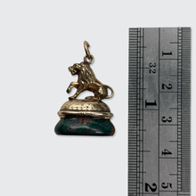 Load image into Gallery viewer, Victorian Lion &amp; Bloodstone Fob Pendant