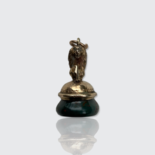 Load image into Gallery viewer, Victorian Lion &amp; Bloodstone Fob Pendant