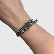 Load image into Gallery viewer, Georgian Cut Steel Butterfly Crossover Bangle