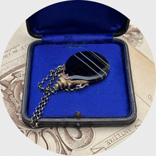 Load image into Gallery viewer, 19th Century Viennese Banded Agate &amp; Silver Perfume Flask