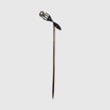 Load image into Gallery viewer, Antique Pearl &amp; Diamond Cooked Egg Stickpin