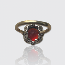 Load image into Gallery viewer, Vintage Fire Opal &amp; Diamond Cluster Ring