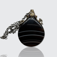 Load image into Gallery viewer, 19th Century Viennese Banded Agate &amp; Silver Perfume Flask
