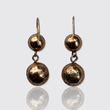 Load image into Gallery viewer, Victorian Engraved Orb-Shaped Drop Earrings