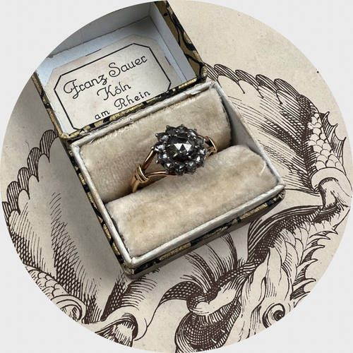 Georgian Rose-Cut Diamond Flower Ring