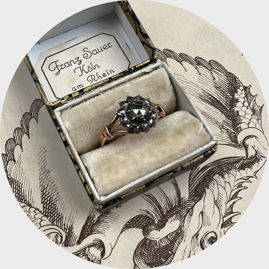 Georgian Rose-Cut Diamond Flower Ring