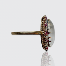 Load image into Gallery viewer, Belle Epoque Moonstone, Ruby &amp; Diamond Cluster Ring