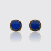 Load image into Gallery viewer, Lapis Lazuli Stud Earrings, Cufflink Conversion