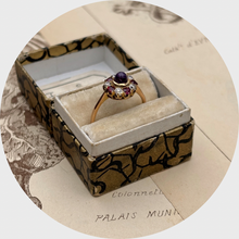Load image into Gallery viewer, Amethyst, Ruby &amp; Diamond Cluster Ring